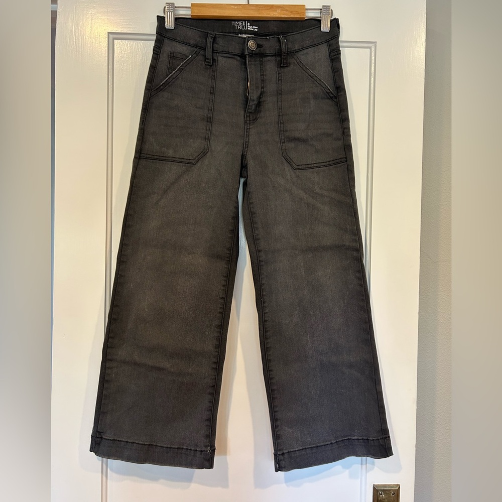 Time and Tru Women's High Rise Jeans - Dark Gray